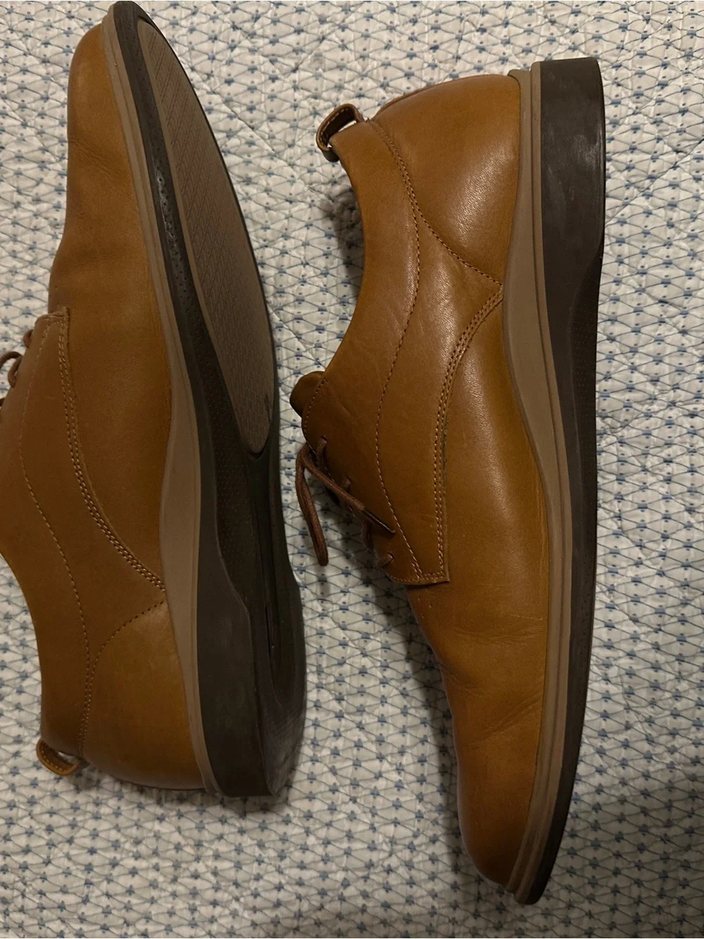 Amberjack Men’s The Original Full Grain Leather Dress Shoes Honey Tan Size 13